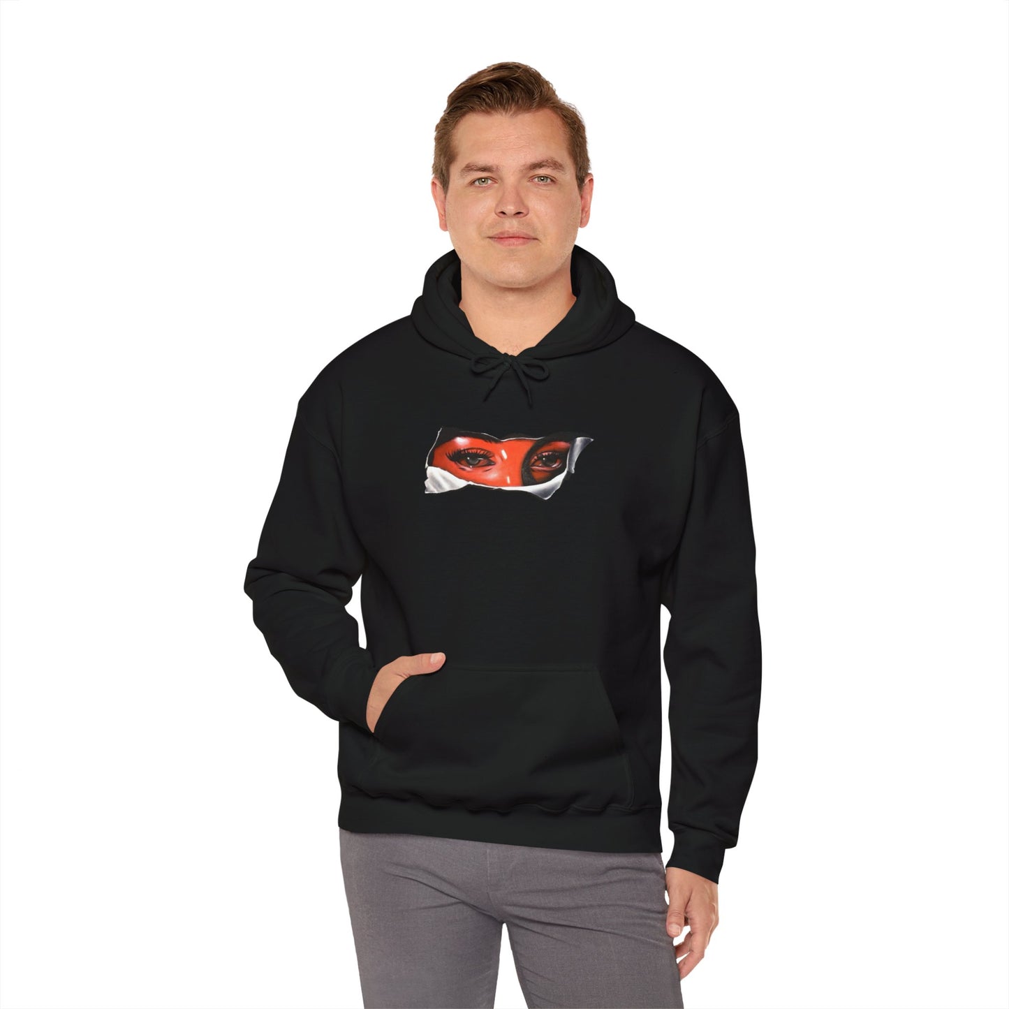 Unisex Heavy Blend Hoodie with Eye for Eye- Design - 100% Quality