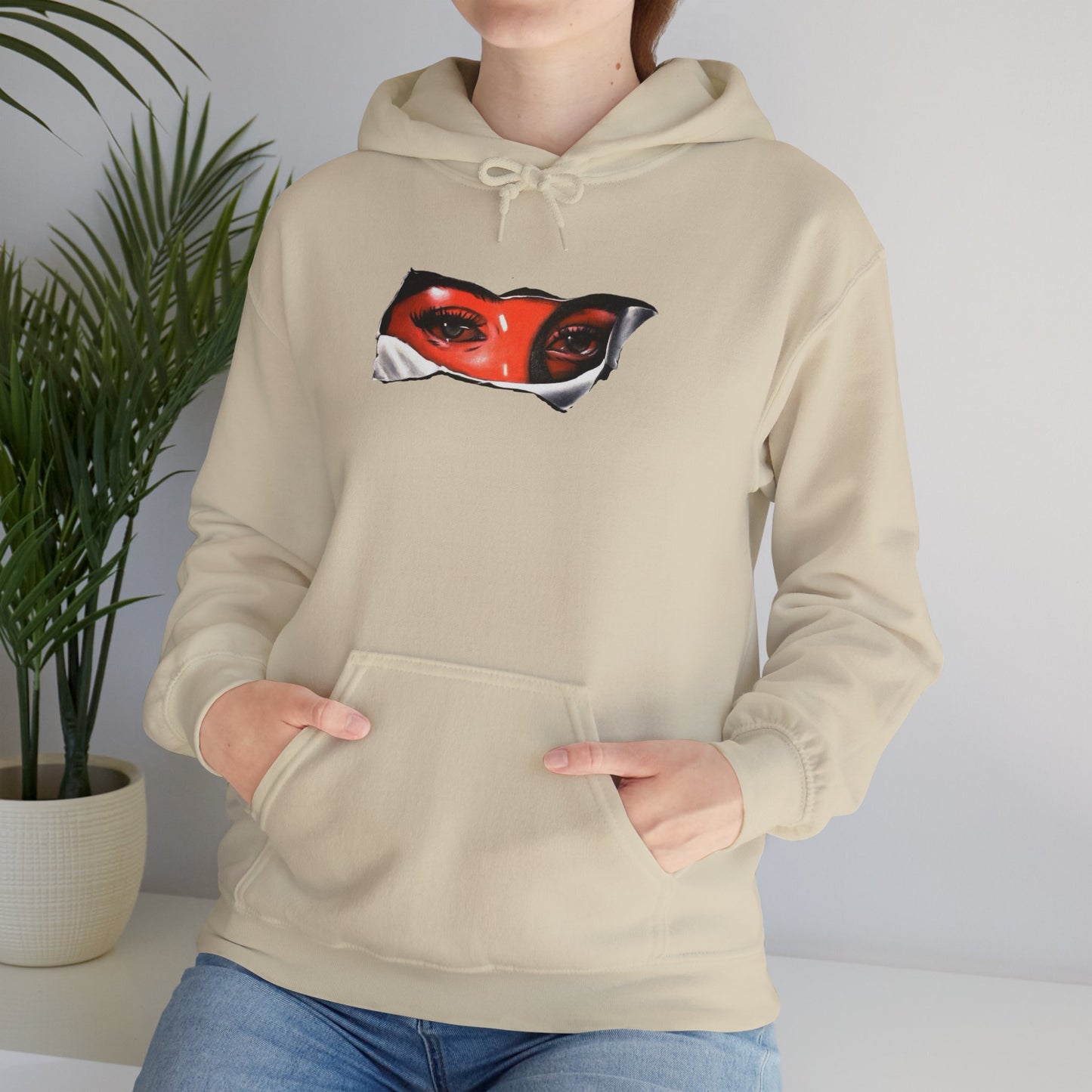 Unisex Heavy Blend Hoodie with Eye for Eye- Design - 100% Quality